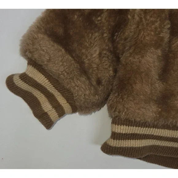 Vintage Boy's Fleece Coat Jacket Size 18 Months All Pro Football Brown Insulated - Picture 14 of 14